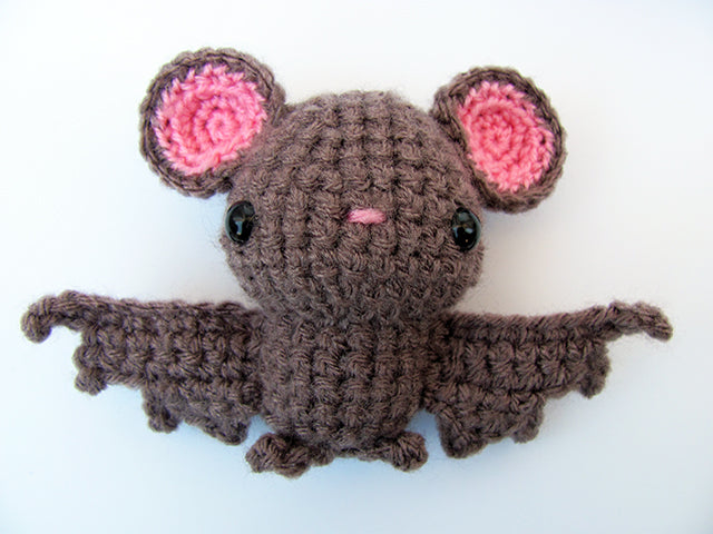 blue amigurumi bat